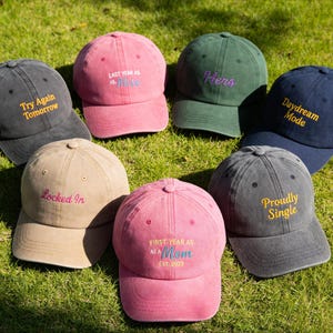 Gorra de papá con frase divertida | Gorra de béisbol vintage bordada personalizada | Gorras de humor y bromas de moda | Regalo personalizado para mamá y papá
