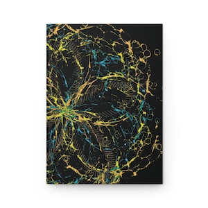 Cell Biology Black Hardcover Notebook | Science Art Gift for Biologists, Students and Science Lovers