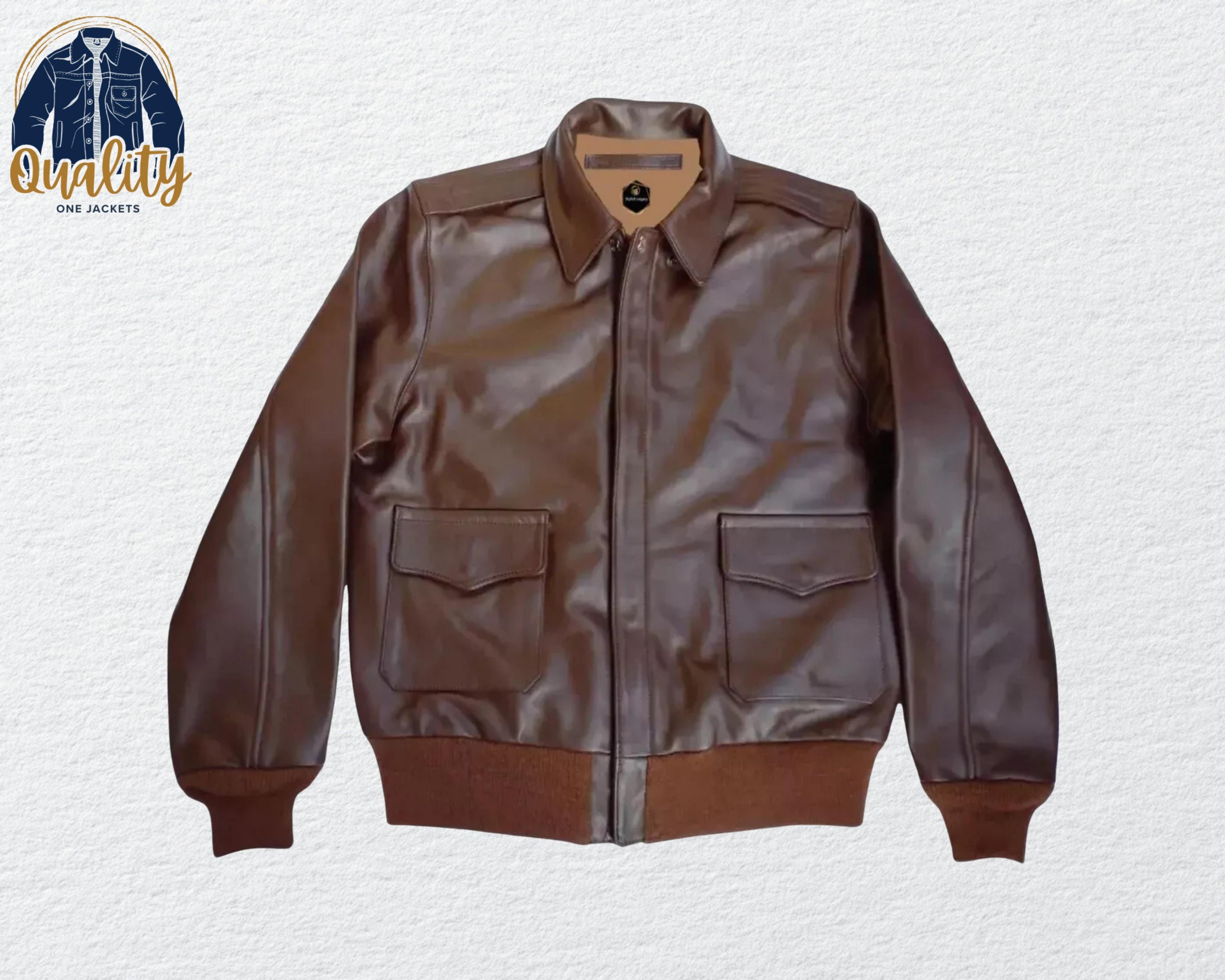Vintage A2 Leather Jacket - Etsy