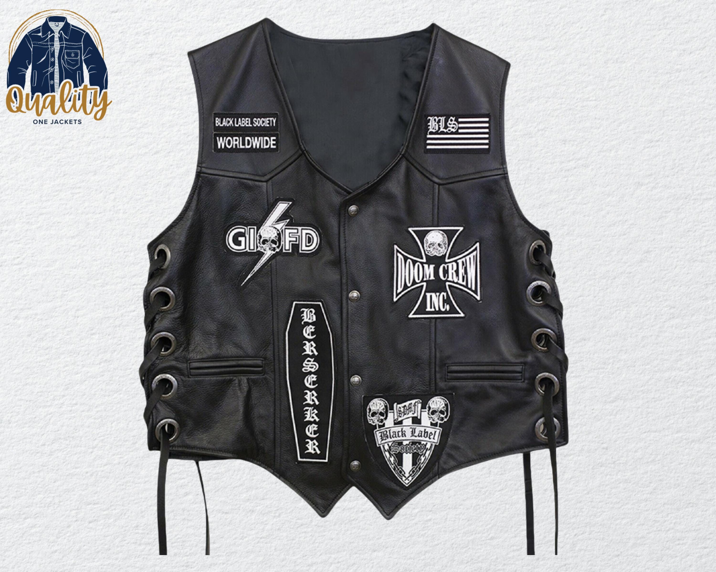 ジャケット・アウター   black label vest New Arrival Zakk Wylde BLS Jacket Vest – Black Label Society Biker