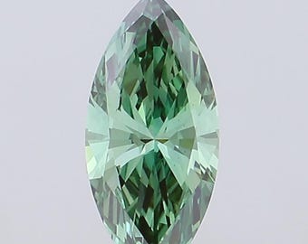 3.41Cts IGI Certified Fancy Vivid Green Marquise Lab Grown Diamond: Ring/Pendant/Earrings