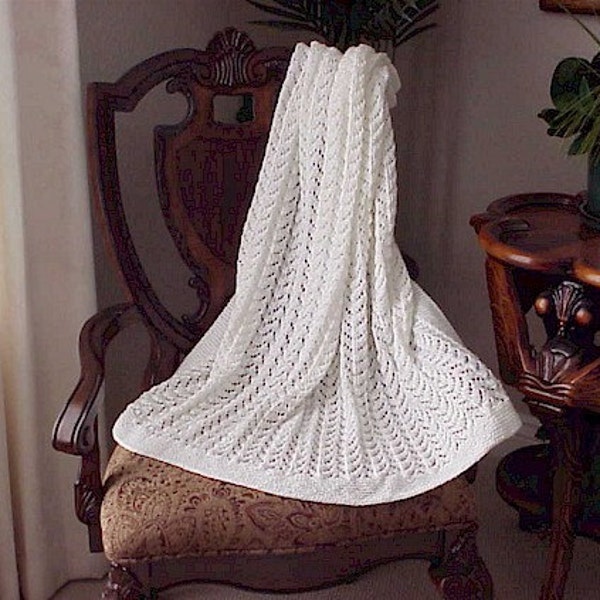 Lace Knit Baby Blanket Pattern