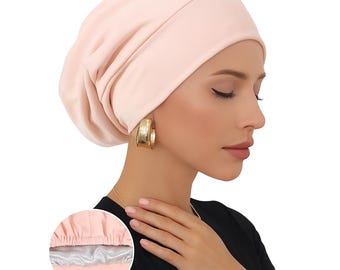 Bonnet doux pour chimiothérapie pour femmes | Foulard confortable, bonnet turban doublé de satin doux, bonnet anti-chute de cheveux