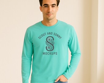 Comfort Colors 6014 Mockup in Island Reef