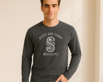 Comfort Colors 6014 Mockup in Graphite