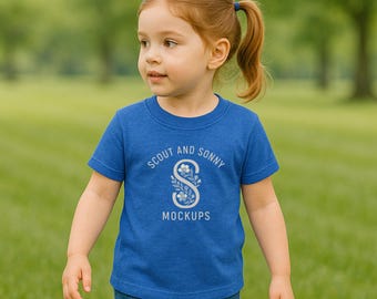 Heather Royal Gildan 64500P Mockup