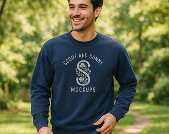 True Navy Comfort Colors 1566 Mockup