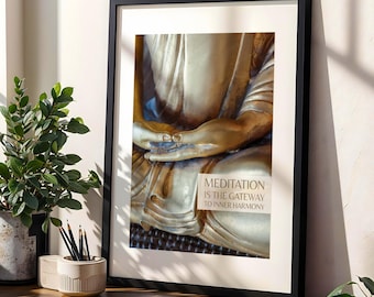Buddha Meditation Quote Print: Zen Spiritual Wall Art (Instant Download)