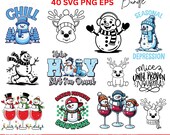 Funny Christmas SVG Bundle | Funny Snowman SVG Bundle | Cute Reindeer PNG Bundle | Sarcastic Christmas Quotes | Digital Download