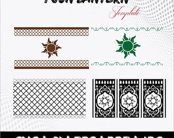 Tangled Sun Lantern SVG Template: DIY Paper Lantern (Instant Download)