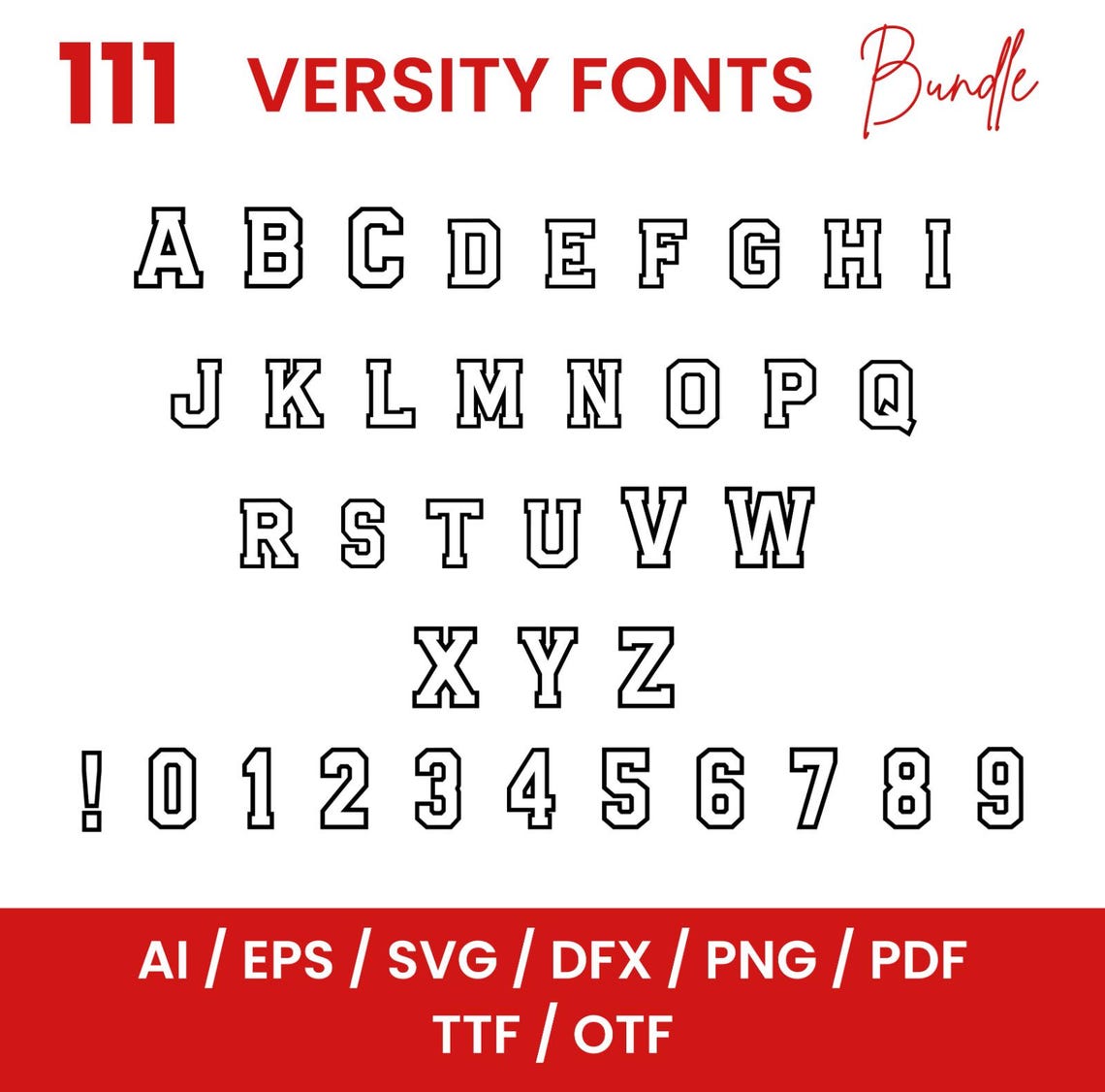 Varsity Font SVG Bundle, Sports Alphabet (digital Download) - Etsy