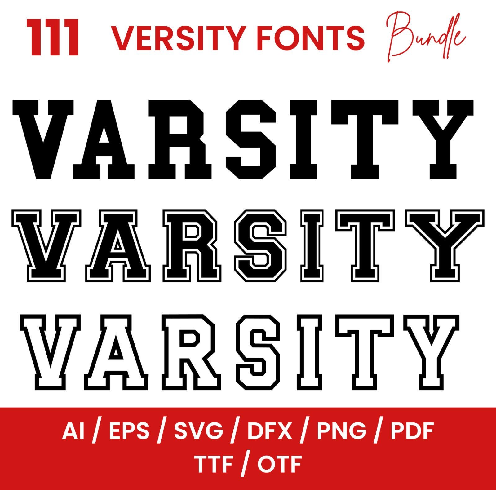 Varsity Font SVG Bundle, Sports Alphabet (digital Download) - Etsy