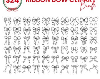 Pakiet SVG z czarną kokardą: Clipart z kokardą i wstążką (pobranie cyfrowe)
