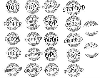Vaderdag SVG-bundel, vader, opa (digitale download)