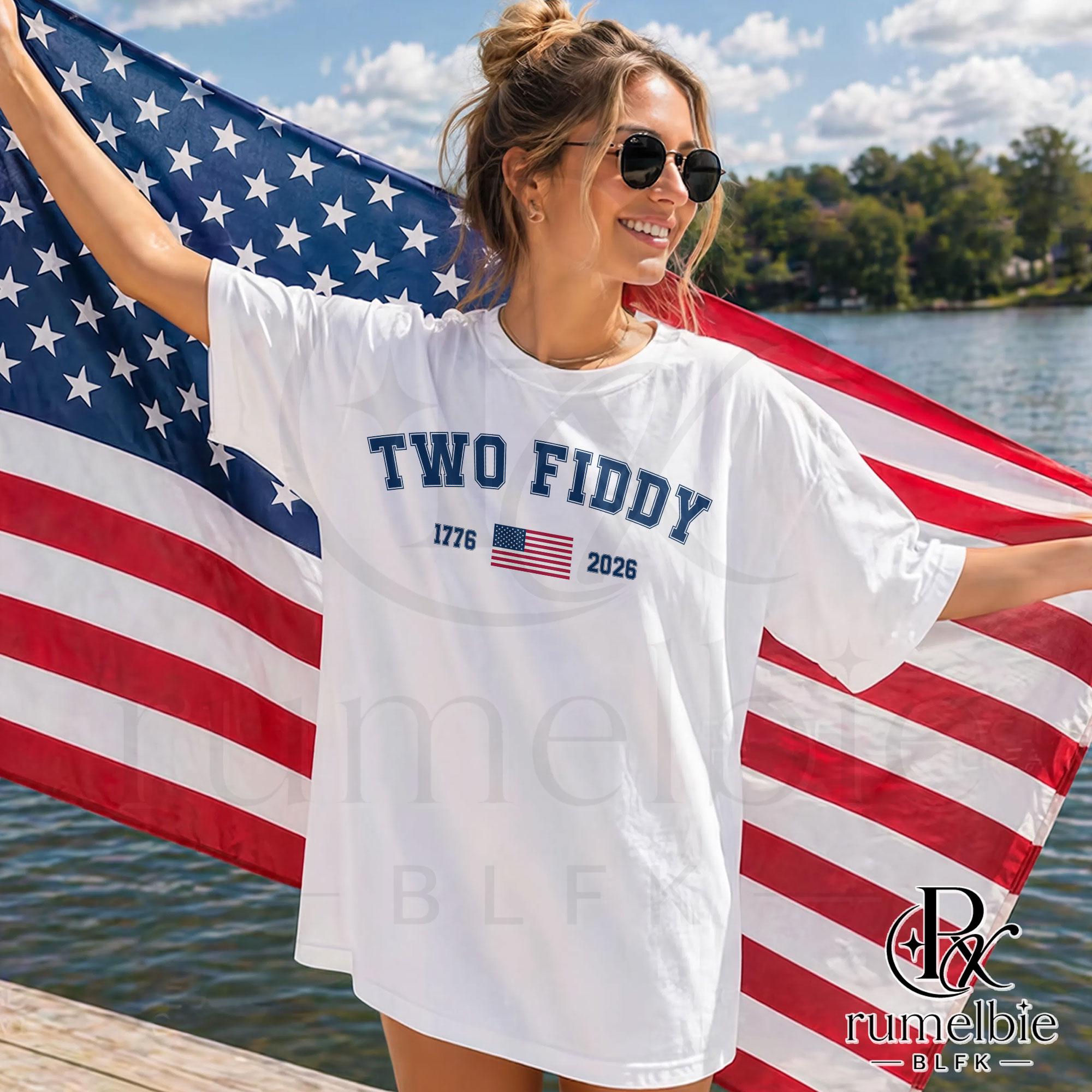Two Fiddy Two Fiddy American Flag PNG SVG, Funny Patriotic Design, USA 250th ...