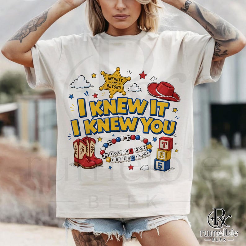 Toy Story I Knew It I Knew You PNG, Friendship Bracelet Cowgirl Boots Graphic, Instant Digital Download image 5