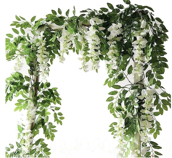 Silk Wisteria Vine Garland - 7 ft Artificial Hanging Flowers