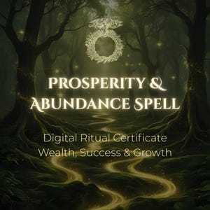 Prosperity & Abundance Spell – Digital Ritual Certificate – Wealth, Success, Good Luck and Financial Growth Magic