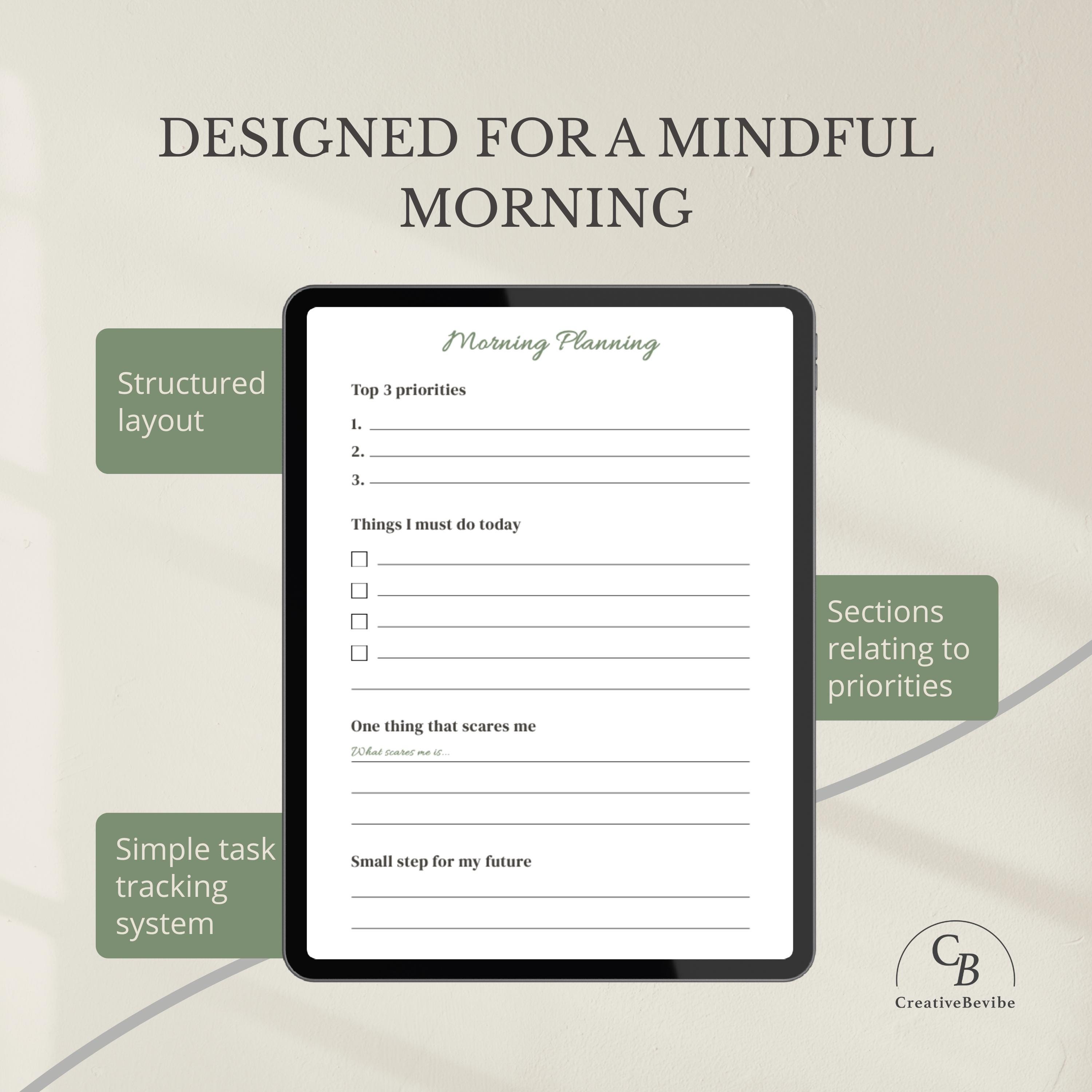 Daily Routine Planner Bundle Printable PDF | Morning & Night Planner ...