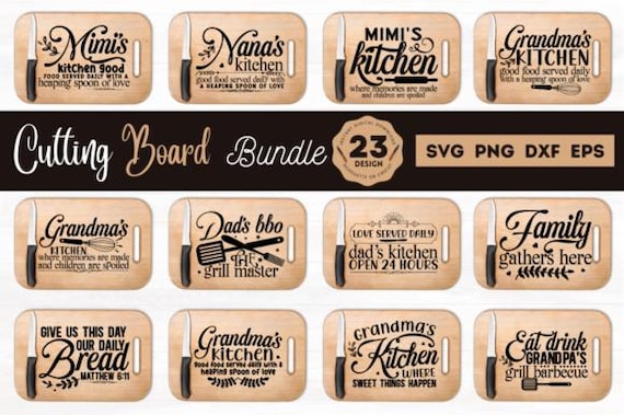 Cutting Board Quote Bundle, SVG Bundle, For POD, For Etsy Sellers, POD Craft Quotes