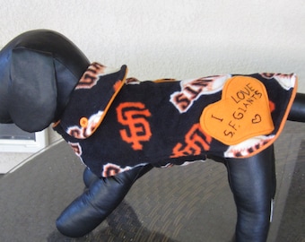 San Francisco Giants Fleece Dog Coat Size Small Medium