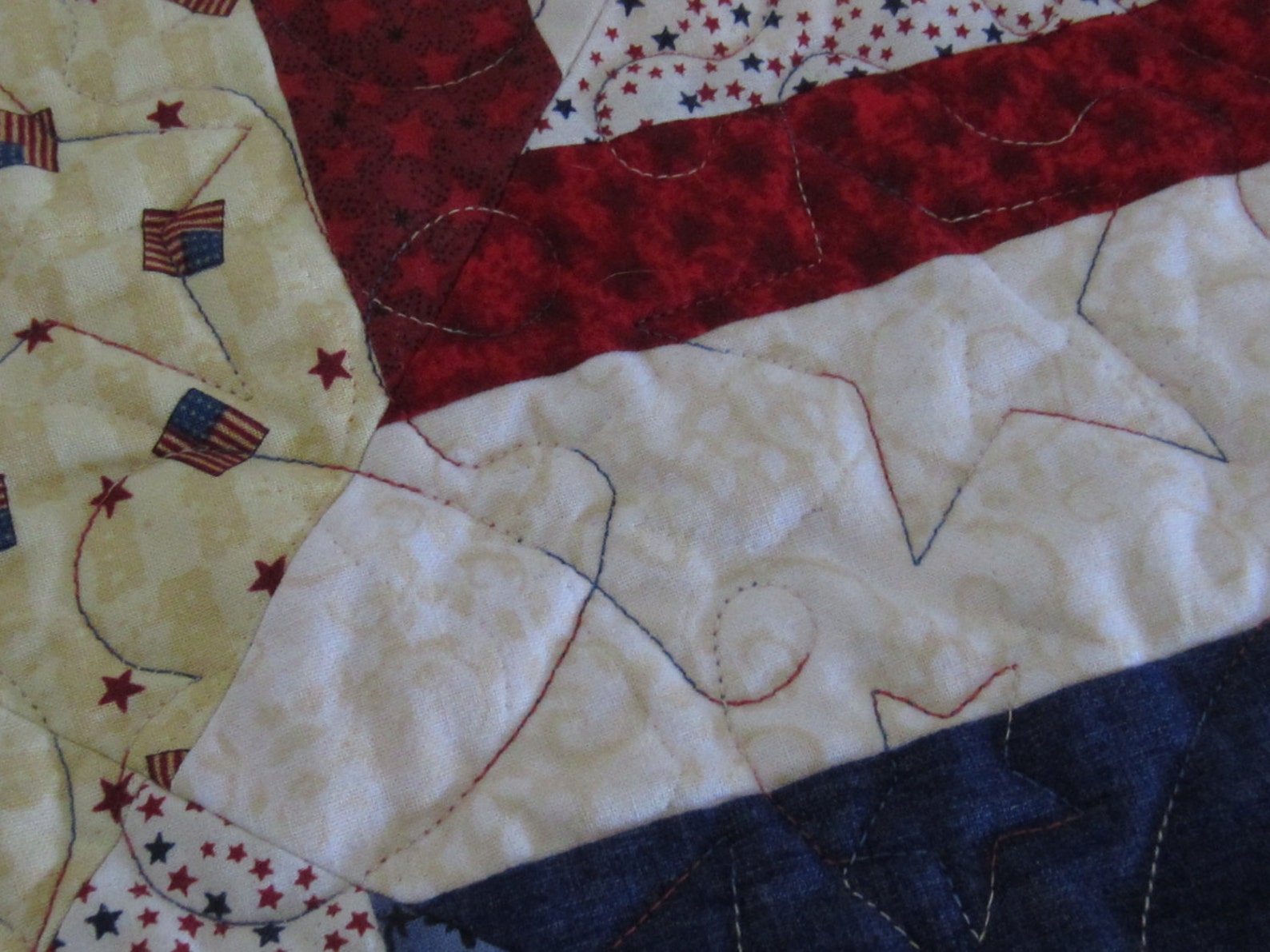 Hearts and Stars Patriotic 59x59 Reversible Quilt /cotton/ - Etsy