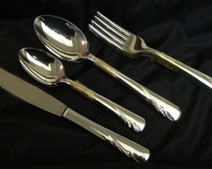 Mid Century Unused Oneida Oceanic 24pc Flatware Set Etsy