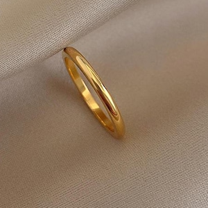 Simple Minimalist Dainty Gold Thin Ring