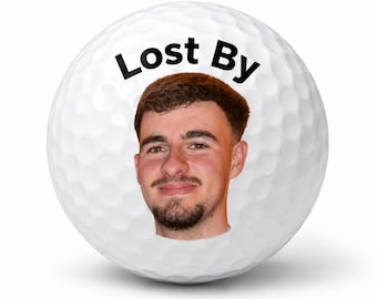 Lost By Photo Golf Ball – Personalized Pack Of Three Double Sided Golf Balls, Funny Custom Golf Gift, Lost Golf Ball With Photo,