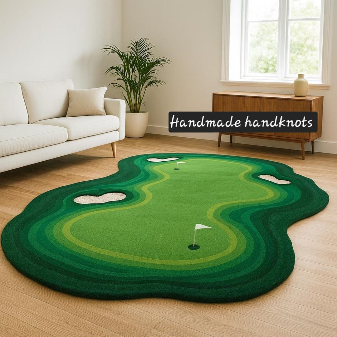 Hand-tufted Golf Course Rug – Custom Sports Area Rug - Etsy