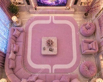 Alfombra rosa de lujo hecha a mano con mechones, alfombra suave y mullida, alfombra de diseño abstracto moderno, decoración para dormitorio y sala de estar, alfombra de tamaño personalizado.
