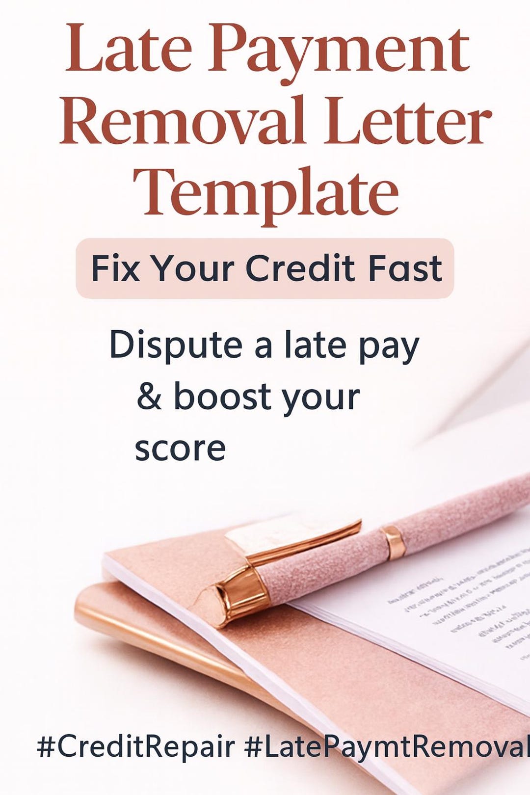 Late Payment Removal Letter Template Instant Download Credit Repair
