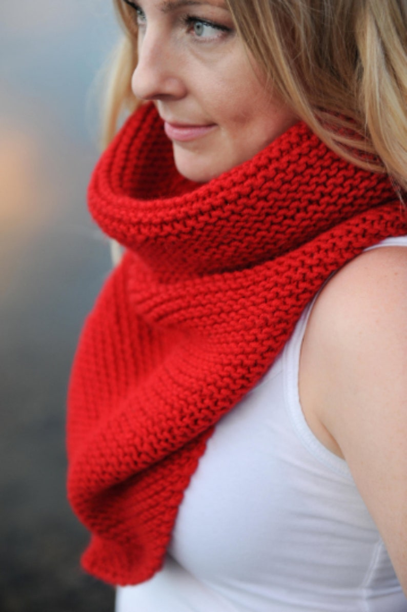 KNITTING PATTERN: Cowl, Bandana, Bandana Cowl, Scarf, Infinity Scarf, Infinity Cowl, Knit Cowl, Knit Scarf, Knit Bandana image 2