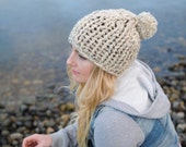 KNIT HAT: Knit Beanie, Beanie Hat, Beanie Hat Women, Gift For Men, Beanie, Slouchy Beanie, Pom Pom, Christmas Gift, Winter Hat, Winter Toque