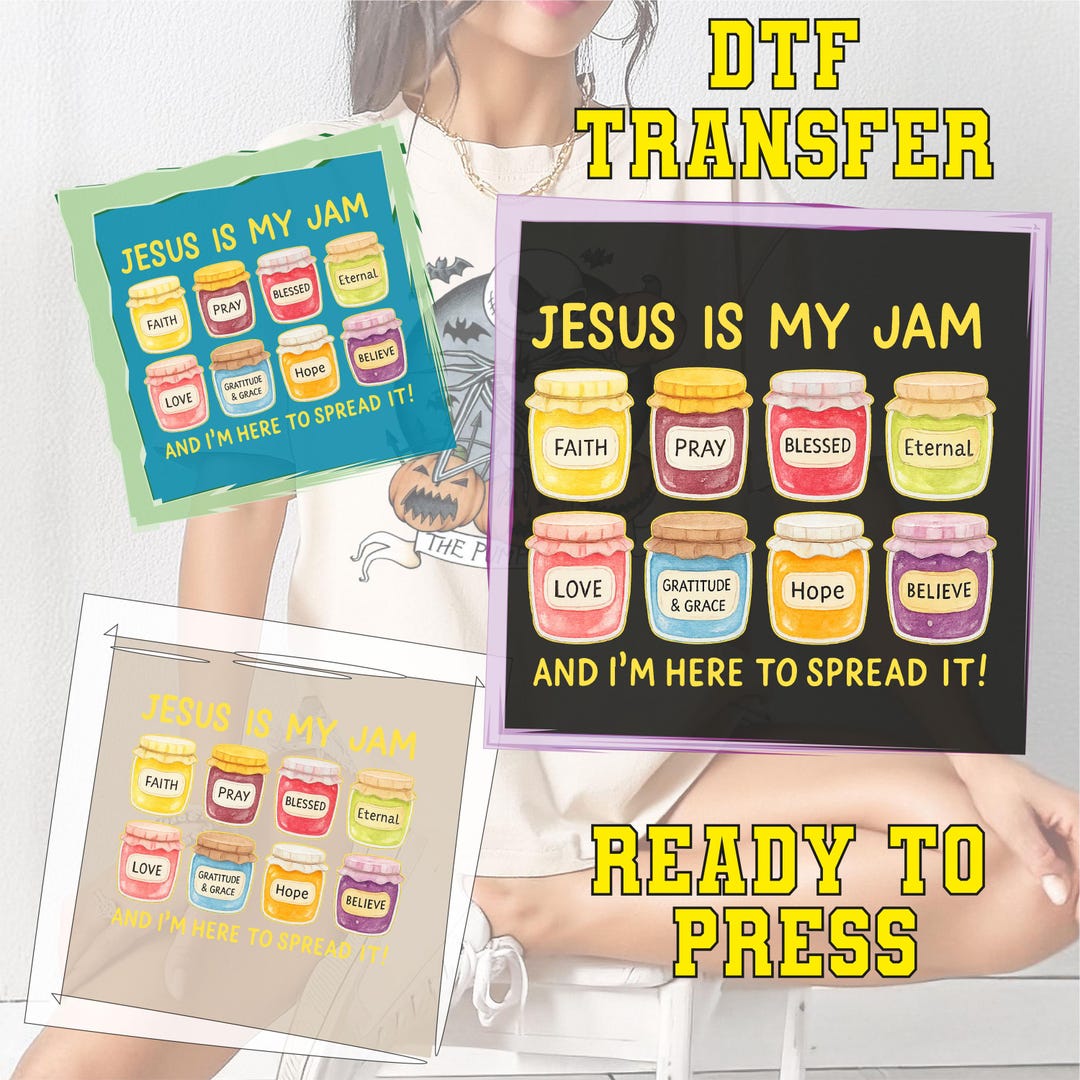 Jesus is My Jam DTF Transfer: Christian Bible Verse, Ready to Press - Etsy