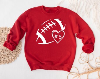 Custom Football Sweatshirt: Football Heart