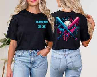 Comfort Colors© Custom Baseball Drip Shirt: Ice Cream Drip