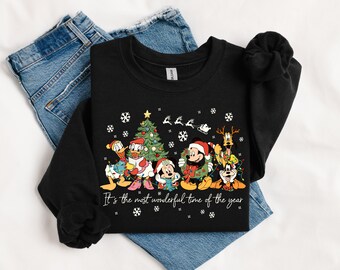 Disney Christmas Sweatshirt: Mickey and Friends, Most Wonderful Time of the Year
