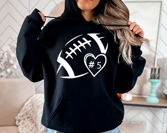 Custom Football Hoodie: Football Heart