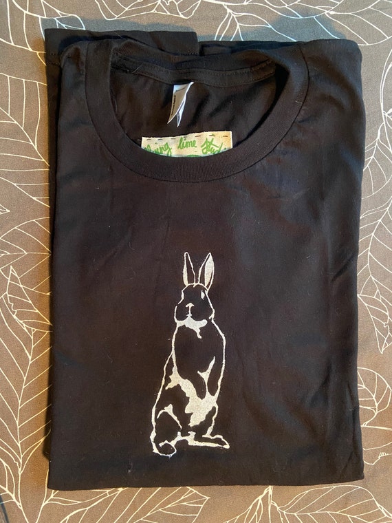 Limited Edition Unisex T-shirt With Rabbit Silk Screen - Etsy