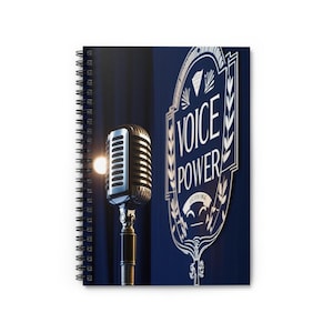 Caderno Espiral Vintage Voice Power: Diário Musical para Cantores
