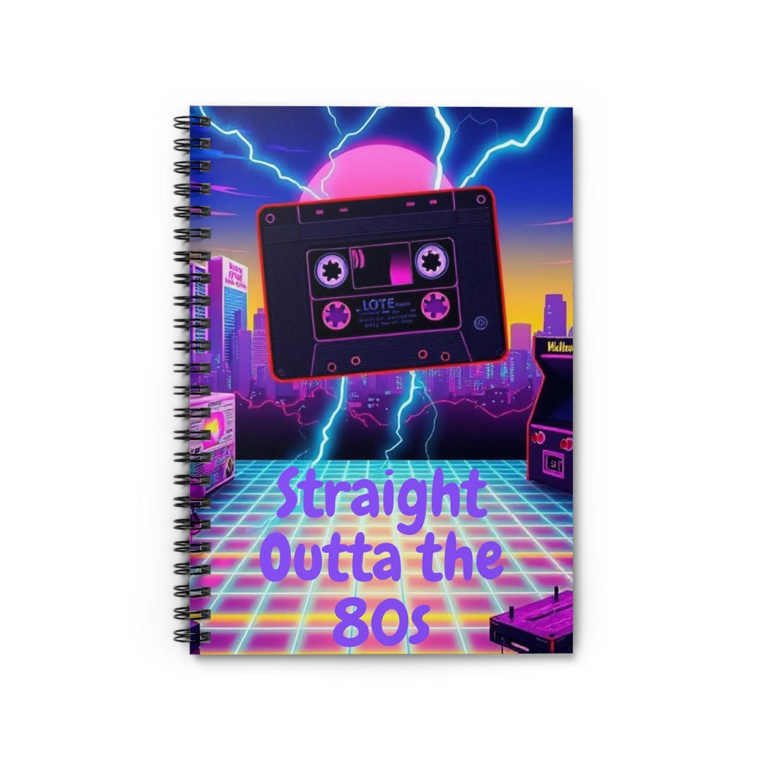 Retro 80s Spiral Notebook: Journal, Sketchbook, Back to School - Etsy