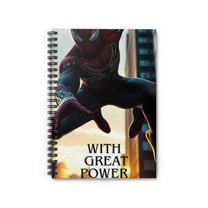 Heroic Spiral Notebook - With Great Power, School Supplies, Gift for Students, Journal for Superhero Fans, Custom Stationery, Writing [...]