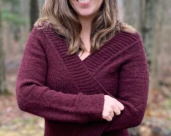 SALE Wine Metallic Cotton Cardigan Sweater