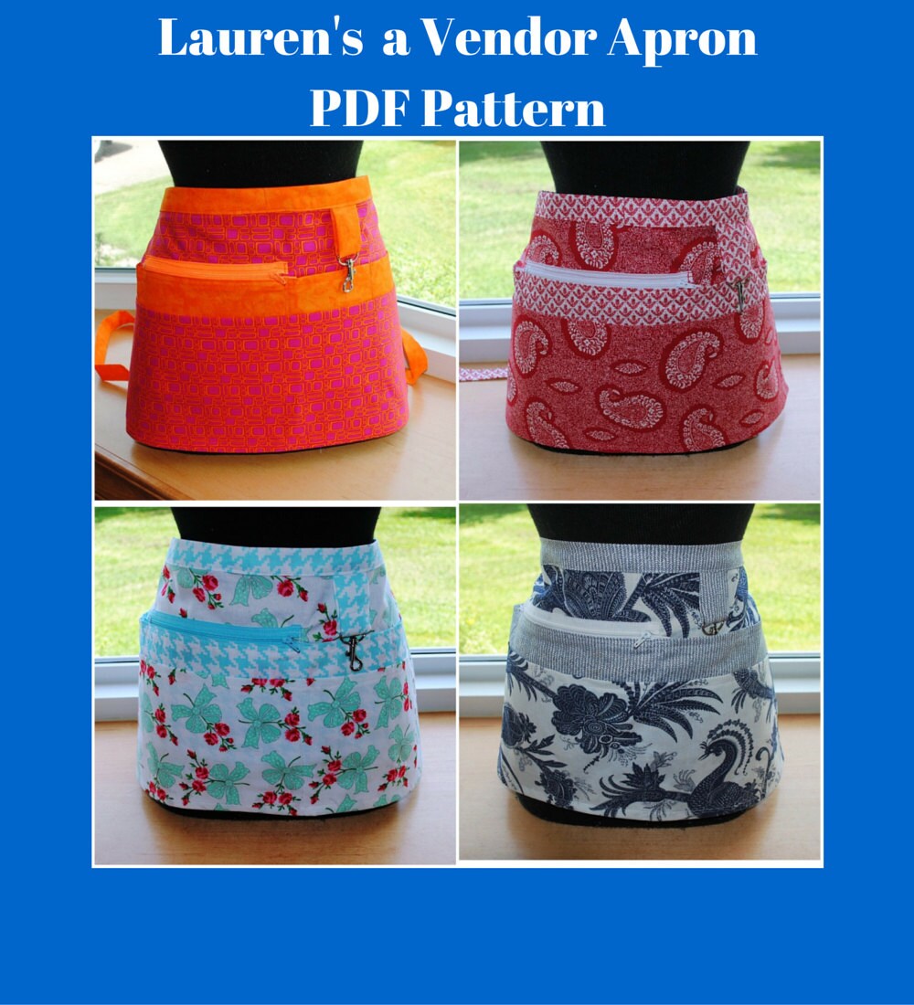 PDF Pattern Vendor Apron Tutorial Etsy