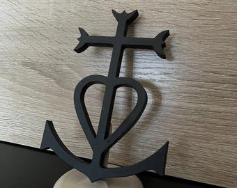 Camargue Cross 3D Design - Minimalist Standing Statue - Elegant Modern Decoration - Handmade - Free Shipping