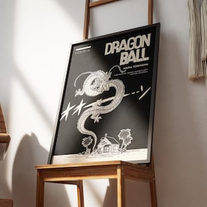 The Dragon Anime & Manga Poster | Premium Matte Wall Art | Minimalist Japanese Style Print, gift for anime fan | vintage, retro anime poster