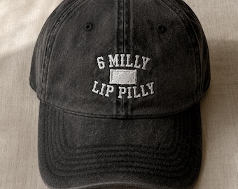6 Milly Lip Pilly Hat | Funny Nicotine Pouch Embroidered Hat