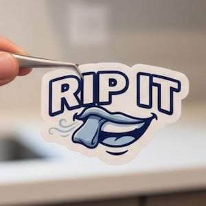Rip It Sticker | Funny Nicotine Pouch Decal | Lip Pillow Meme Vinyl Sticker