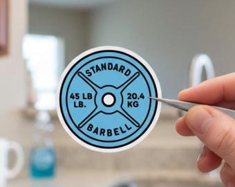 Blue 45lb plate sticker